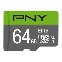 Cartão de memória PNY Elite microSDXC 64GB Classe 10 U1 - 100MB/s