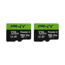 Cartão de memória PNY Premier-X 128GB microSDXC Class 10 U3 V30, pacote com 2 Cartão de memória PNY Premier-X 128GB microSDXC Class 10 U3 V30, pacote com 2
