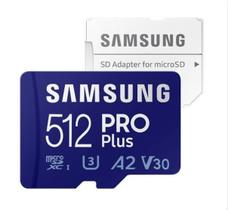 Cartão de Memória Samsung 512GB Micro SD Pro Plus 130Mbs