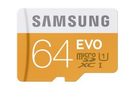 Cartão de memória Samsung EVO 64GB 48MB/s Micro SDXC com adaptador