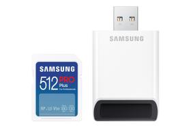Cartão de Memória SAMSUNG PRO Plus 512GB SDXC - Leitor Full HD 4K