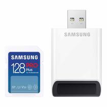 Cartão de memória SAMSUNG PRO Plus Full Size 128GB SDXC com leitor