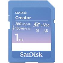 Cartão de memória SanDisk Creator SD UHS-II 1TB V60 com Adobe Cloud