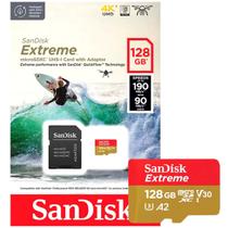 Cartão de Memória Sandisk Extreme - 128GB - Modelo SDSQXAA-128G-GN6AA