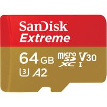 Cartão de memória sandisk extreme micro sd xc 64gb 170mb/s Cartão de memória sandisk extreme micro sd xc 64gb 170mb/s