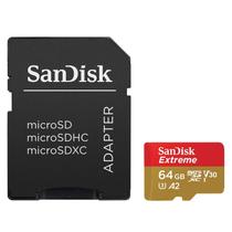 Cartão De Memória Sandisk Extreme Micro Sdxc 64gb 170mb's Com Adaptador Sd Cartão De Memória Sandisk Extreme Micro Sdxc 64gb 170mb's Com Adaptador Sd
