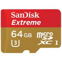 Cartão de Memória SanDisk Extreme para Câmeras de Ação microSDHC UHS-I com Adaptador - 64GB