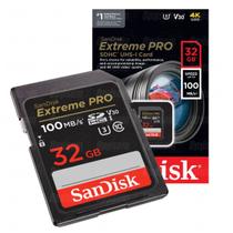 Cartão De Memória Sandisk Extreme Pro 32gb 100mb/s 4k Uhd