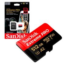Cartão de Memória SanDisk Extreme Pro microSDXC 512GB 200-140MB
