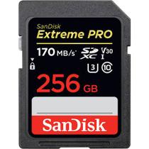Cartão de memória sandisk extreme pro sd xc 256gb (170mb/s)