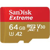 Cartao de Memoria Sandisk Extreme SDSQXAH-064G - 64GB - Micro SD com Adaptador - 170MB/s