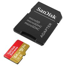 Cartão de Memória SanDisk MicroSD Extreme 64GB Classe 10 - SDSQXAH-064G-GN6AA