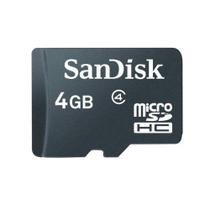 Cartão de memória SanDisk microSDHC 4GB SDSDQ-004G com embalagem a granel