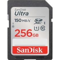 Cartão de memória sandisk sd xc 256gb ultra 150mb/s uhs-i