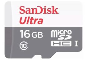 Cartão De Memória Sandisk Sdsquns-016g-gn3ma Ultra Com Adaptador Sd 16gb