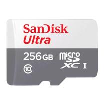 Cartao de Memoria Sandisk Ultra 256GB Micro SD C/ Adaptador - SDSQUNR-256G-GN6TA