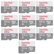 Cartão de memória SanDisk Ultra 64GB microSDXC UHS-1 com adaptador x1