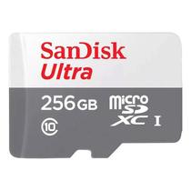 Cartão de Memória SanDisk Ultra MicroSD UHS-I, 128GB 256GB com Adaptador 100MB/s - C10 - SDSQUNR-128G-GN3