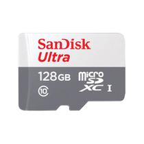 Cartão de Memória SanDisk Ultra MicroSDXC 128GB Classe 10 até 100MBs com Adaptador SD
