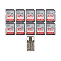 Cartão de Memória SanDisk Ultra SDHC UHS-I 32GB com Leitor USB