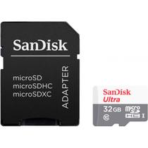 Cartao de Memoria Sandisk Ultra SDSQUNR-032G-GN3MA - 32GB - Micro SD com Adaptador - 100MB/s Cartao de Memoria Sandisk Ultra SDSQUNR-032G-GN3MA - 32GB - Micro SD com Adaptador - 100MB/s
