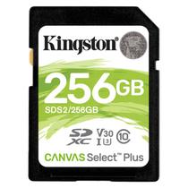 Cartao de Memoria SD Kingston Canvas Select Plus 256GB Classe 10 100MBS - (SDS2/256GB)