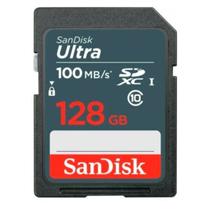 Cartão de Memória SD Sandisk 128GB Ultra SDXC Uhs-I 100MB/s