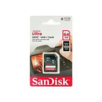 Cartão de Memória SD Sandisk 64GB Ultra 100 MB Classe 10 + Leitor 15 em 1