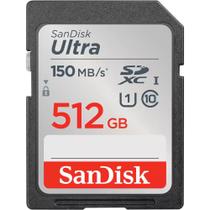 Cartão de Memória SD Sandisk Ultra 150 MB/s C10 U1 512 GB (SDSDUNC-512G-GN6IN) Cartão de Memória SD Sandisk Ultra 150 MB/s C10 U1 512 GB (SDSDUNC-512G-GN6IN)