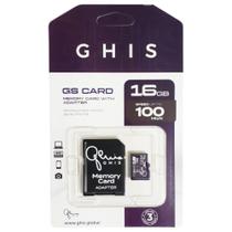 Cartão De Memória SDHC 16GB GHIS 100MB GHSD16M1 C10 Com Adaptador