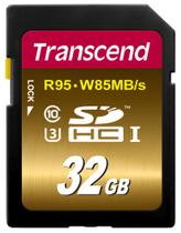 Cartão de Memória SDHC 32GB TS32GSDU3x Transcend Classe 10 Ultimate UHS-1 U3 R95MB/s W85MB/s