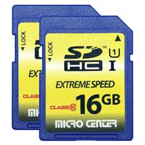 Cartão de memória SDHC INLAND 16GB Classe 10 U1 (pacote com 2)