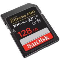 Cartão de memória SDXC 128GB Sandisk Extreme PRO (200MB/s, UHS-I, U3, C10, V30) - SDSDXXD-128G-GN4IN