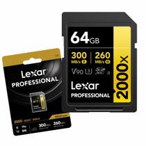 Cartão De Memória Sdxc Lexar 64gb V90 8k Linha Gold