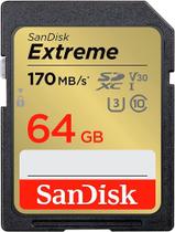 Cartão de Memória SDXC Uhs-I Extreme Sandisk 64GB 170MBS