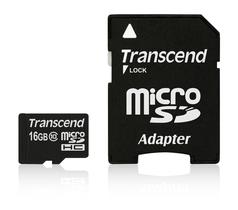 Cartão de memória Transcend TS16GUSDHC10 16GB microSDHC Class 10 Cartão de memória Transcend TS16GUSDHC10 16GB microSDHC Class 10