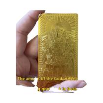 Cartão De Ouro Do Deus Da Riqueza, Amuleto Luxuoso Para Prosperidade E Boa Sorte, Presente De Ano
