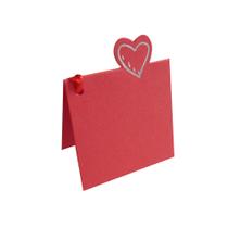 Cartão De/Para Coração Vermelho 5,5x7cm Teca