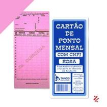 Cartao de ponto mensal -rosa