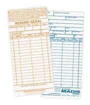 Cartão De Ponto Térmico P/ Relógio Madis Md402 (50 Cartões) Cartão De Ponto Térmico P/ Relógio Madis Md402 (50 Cartões)