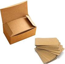 Cartão de presente, etiquetas de papel em branco, WOIWO, 100 unidades de papel de nota Kraft Cartão de presente, etiquetas de papel em branco, WOIWO, 100 unidades de papel de nota Kraft