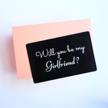 Cartão de Proposta de Amor em Alumínio com Envelope Rosa Cartão de Proposta de Amor em Alumínio com Envelope Rosa