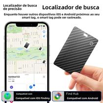 Cartão De Rastreamento Inteligente Ultrafino Portátil Compatível Com iOS E Android Acessórios GPS Cartão De Rastreamento Inteligente Ultrafino Portátil Compatível Com iOS E Android Acessórios GPS