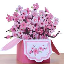 Cartão de Saudação 3D Pop-Up Flores de Cerejeira com Strass Yulijiji Cartão de Saudação 3D Pop-Up Flores de Cerejeira com Strass Yulijiji