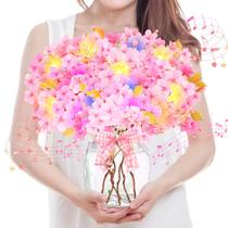 Cartão de Saudação Ecloverlife 3D Pop-Up Flores de Cerejeira com Luz Cartão de Saudação Ecloverlife 3D Pop-Up Flores de Cerejeira com Luz