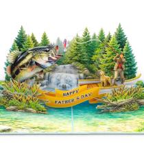 Cartão de Saudação HEARTAGS 3D Pop Up Pesca 15x20cm Cartão de Saudação HEARTAGS 3D Pop Up Pesca 15x20cm