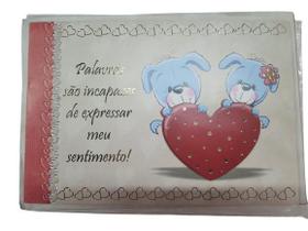 Cartão Dobradura Romântico Decorativo- Modelo 7