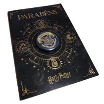 Cartão Harry Potter Hogwarts Com Boton Harry Potter Brasão