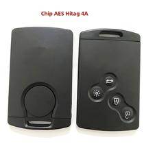 Cartão Inteligente Sem Chave De 4 Botões Para Renault Clio IV Captur 2009-2017 433MHz Chip 4A Sem Cartão Inteligente Sem Chave De 4 Botões Para Renault Clio IV Captur 2009-2017 433MHz Chip 4A Sem