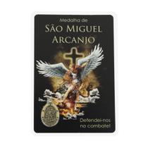 Cartão Lembrança Pingente Medalha São Miguel Arcanjo